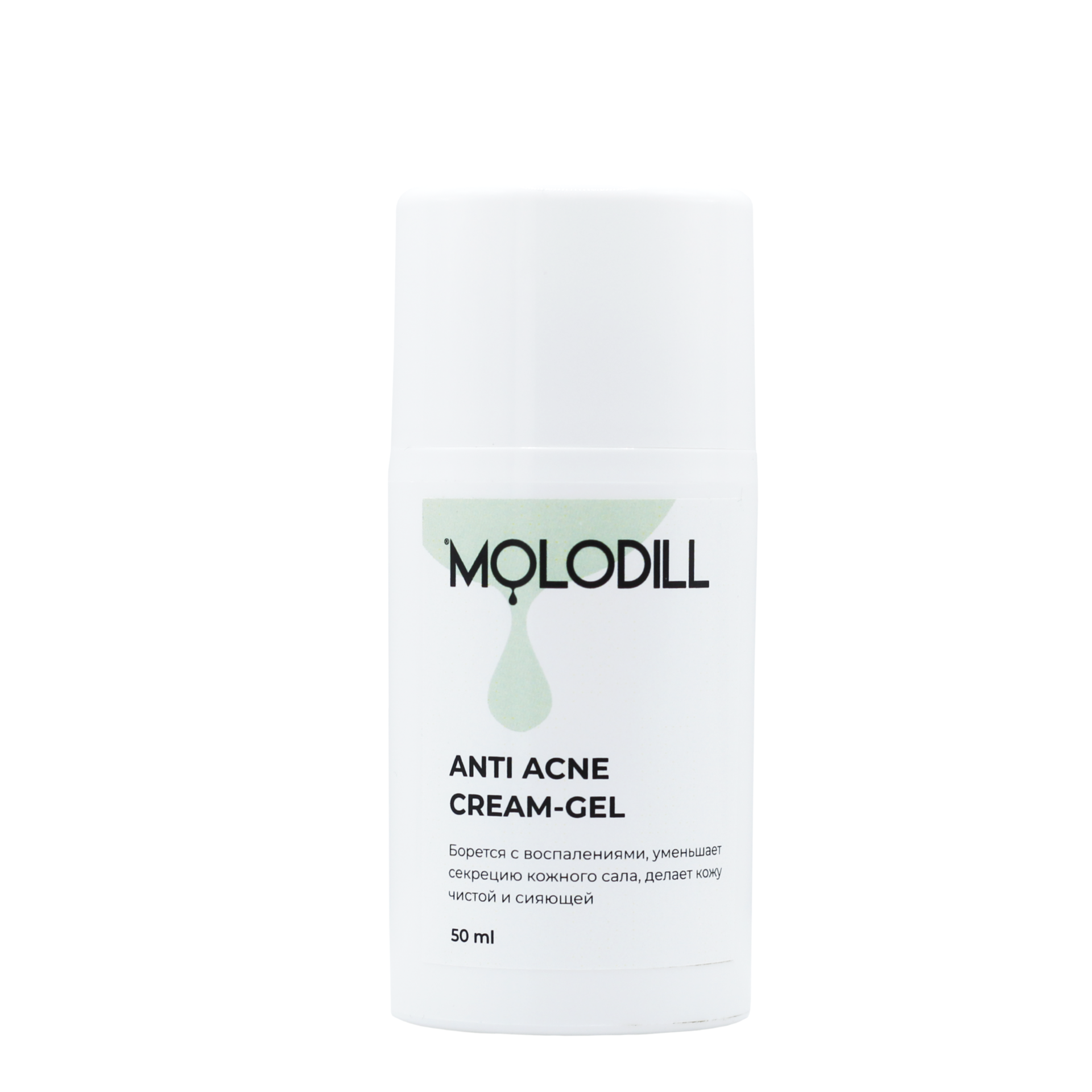 Крем-гель для лица "MOLODILL ANTI ACNE " противовоспалительный, уменьшает секрецию кожного сала, 50 мл