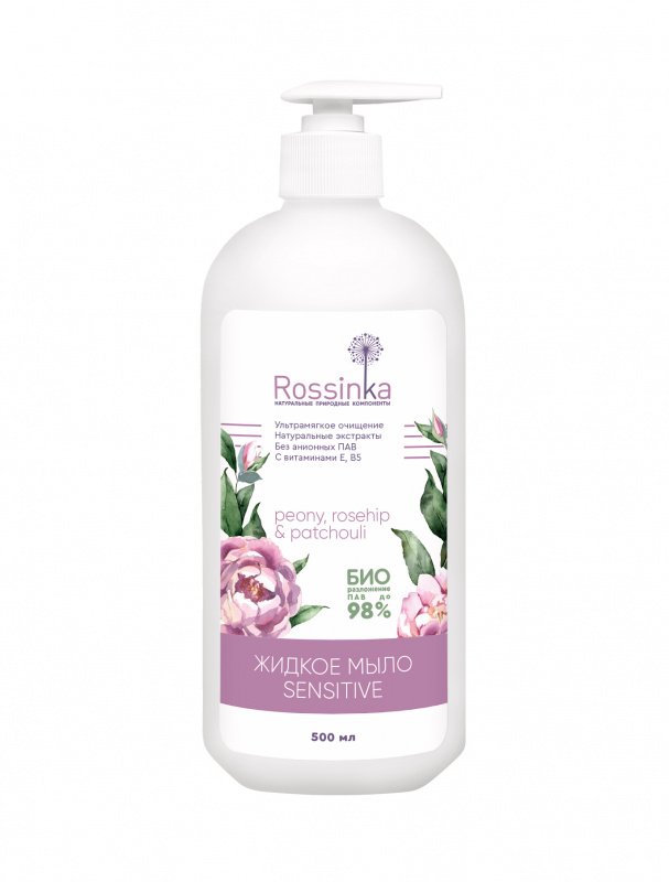 Жидкое мыло "Peony, rosehip & patchouli", 500 мл