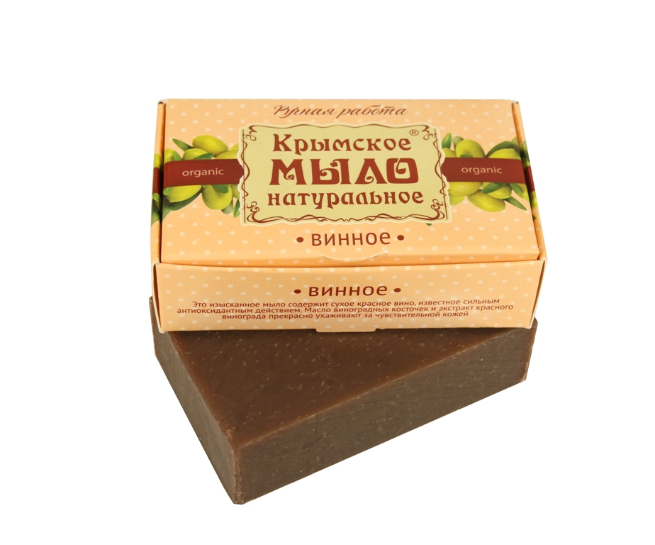 Натуральное мыло на оливковом масле "Винное", 50 гр
