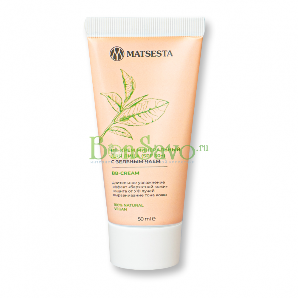 BB-крем минеральный для лица, SPF30+, с зелёным чаем, 50 мл